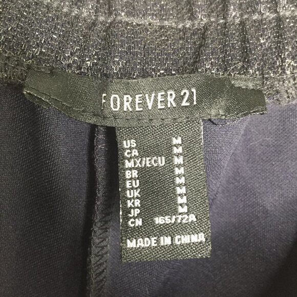 Forever 21 Black Metallic Sweatpants Track Pants M - Picture 7 of 7